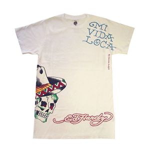 Ed Hardy ɡϡǥTġM02DOG198-10DEATH OR GLORY White (ݼ)S