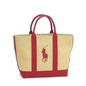 Ralph Lauren（ラルフローレン） 185SPPTP BURLAP PONY トート RED