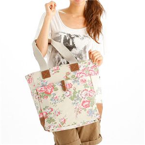 CATH KIDSTONiLXLbh\j c^g[g TALL TOTE WITH LEATHER 244701EChiswick Flower Stone