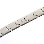 一粒ダイヤモンドチタン仕上げメンズブレス 20cm