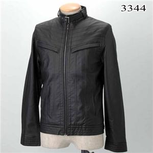 WOOLRICH フェイクレザー ライダースジャケット 3344／ブラック M