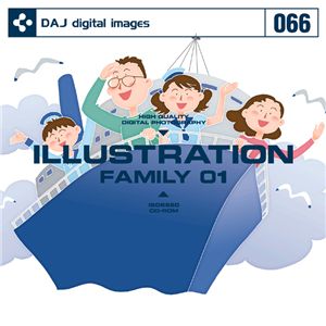 写真素材 DAJ066 ILLUSTRATION FAMILY 01 【イラストシリーズ～ファミリー 01】