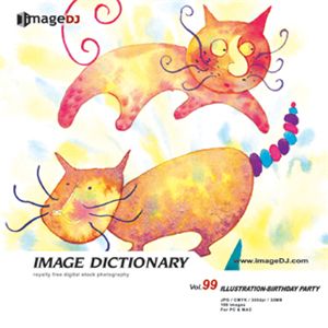 写真素材 imageDJ Image Dictionary Vol.99 誕生パーティ (イラスト)