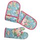 Cath kidston(LXLbh\) Double Oven Glove&Oven MittZbg CandyFlowers/Blue