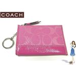 COACH(コーチ) 小銭入れ シグネチャー ミニ スキニー ピンク 42390