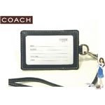 COACH(コーチ) IDカードネックストラップ シグネチャー ランヤード ブラック 60357