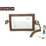 COACH(コーチ) IDカードネックストラップ シグネチャー ランヤード ブラウン 60357