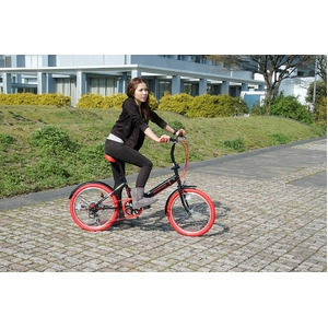 44％OFF】20インチ折畳自転車カラータイヤモデル 外装6段変速付 GFD 