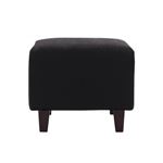 【単品】足置き（オットマン）【LeJOY】スタンダードタイプ クールブラック 脚：円錐／ダークブラウン 【リジョイ】：20色から選べる！カバーリングソファ