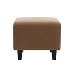 【単品】足置き（オットマン）【LeJOY】スタンダードタイプ マロンベージュ 脚：円錐／ダークブラウン 【リジョイ】：20色から選べる！カバーリングソファ