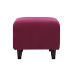 【単品】足置き（オットマン）【LeJOY】スタンダードタイプ グレープパープル 脚：角錐／ダークブラウン 【リジョイ】：20色から選べる！カバーリングソファ