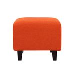 【単品】足置き（オットマン）【LeJOY】スタンダードタイプ ジューシーオレンジ 脚：角錐／ナチュラル 【リジョイ】：20色から選べる！カバーリングソファ
