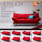 ソファー【HERRLICH】レッド デザインマルチリクライニングソファ【HERRLICH】ヘルリッチ