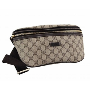 GUCCI（グッチ） ウエストポーチ 233269 FCIEG 8588 GGプラスPVC/レザートリム（ベージュ/ダークブラウン）