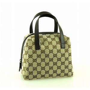 GUCCI（グッチ） バニティーバッグ 124542 F40IR 9643 GGキャンバス（GGベージュ×ブラウン）