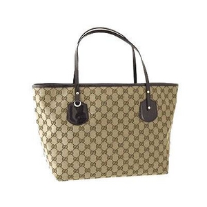 GUCCI（グッチ） 2009年秋冬新作 トートバッグ 211975 F4F4R 9758 GGキャンバス（ベージュGG × パープル）