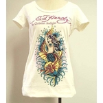 ED HARDY(エドハーディー) Tシャツ W02 298 13Mermaid Off White  XS Vネックタイプ