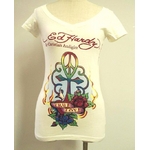 ED HARDY(エドハーディー) Tシャツ W02 297 13Peace Cross Off White  S