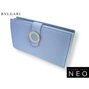 Bvlgari(ブルガリ) 22262 ブルー 2つ折り長財布 2009新作