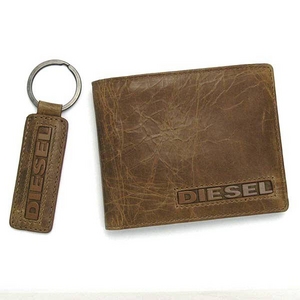 DIESEL(ディーゼル) 2つ折り財布 キーリングセット00XC99-PR522-T8013レザー ブラック超 2009新作