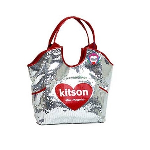 KITSON(キットソン) スパンコール トートバッグ SEQUIN TOTE 3607 SILVER HEART(シルバーハート) 2009新作