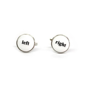 Cuffs(カフスボタン) カフリンクス レフトライト Left Right White Cufflinks 2009新作