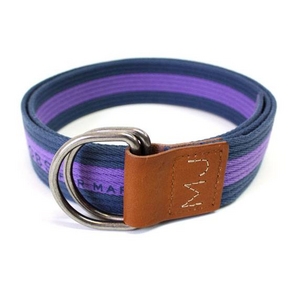 MARC BY MARC JACOBS(マークバイマークジェイコブス) Stripe Belt Cotton 95321 ストライプ ベルト コットン Navy/Purple