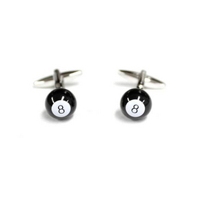 カフリンクス エイトボール・カフス Lucky 8 Ball Pool Cufflinks