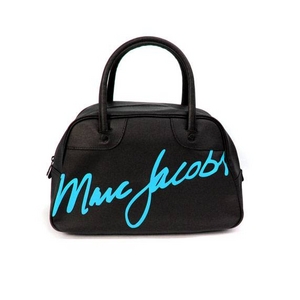 MARC BY MARC JACOBS（マークバイマークジェイコブス） MMJ 111150MJ Bowler Bag ボーリングバッグ ブラック×ブルー ブラック×ブルー