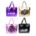 GLITTER（グリッター） 4カラー入荷KITSON キットソン LA METALLIC TOTEメタリック ショッピング トートバッグ パープル/シルバー（3381）