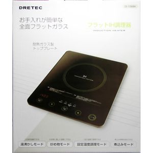 ドリテック フラットIH調理器 ブラック DI-106BK