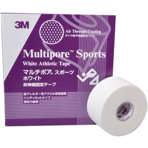 3M マルチポア スポーツ ホワイト 非伸縮固定テープ 38mm*12m 8ロール