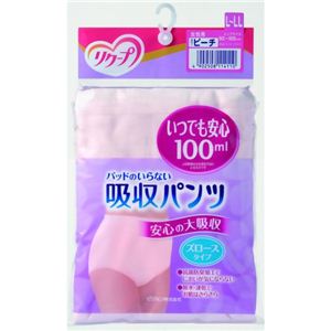 リクープ 吸収パンツ 100ml ズロースタイプ 女性用 ピーチ L-LL