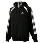 adidas(アディダス) CLSベーシックジップフードスエット ブラック L IU560 E93529