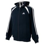 adidas(アディダス) CLSベーシックジップフードスエット ダークネイビー S IU560 E93530