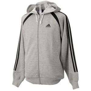 adidas(アディダス) CLSベーシックジップフードスエット ミディアムグレイヘザー XS IU560 E93531