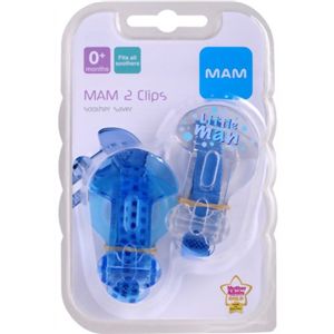 MAM おしゃぶりホルダー 2PACK ブルー