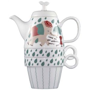 Shinzi Katoh Tea For Two ティーポット&カップ2個組 Elephant C206