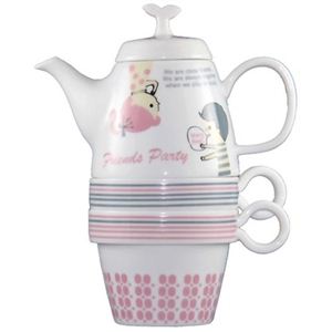 Shinzi Katoh Tea For Two ティーポット&カップ2個組 Friends C209