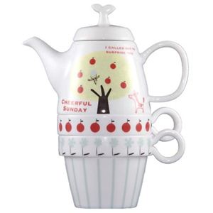 Shinzi Katoh Tea For Two ティーポット&カップ2個組 Sunday C211