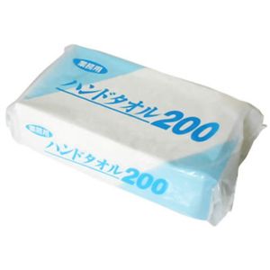 【ケース販売】業務用ハンドタオル ホワイト 200枚*30パック