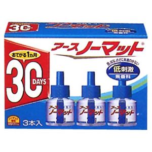 アースノーマット 30日用 取替えボトル 無香料 3本入 【3セット】