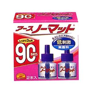 アースノーマット 90日用 取替えボトル 無香料 2本入 【3セット】