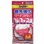 ファミリービニール 中厚手指先強化 M ピンク 【7セット】