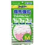 ファミリービニール 薄手指先強化 M ピンク 【12セット】