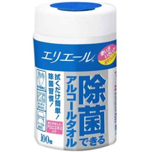 エリエール 除菌できるアルコールタオル 本体 100枚入 【10セット】