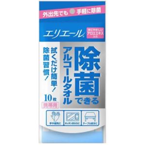 エリエール 除菌できるアルコールタオル 携帯用 10枚入 【10セット】