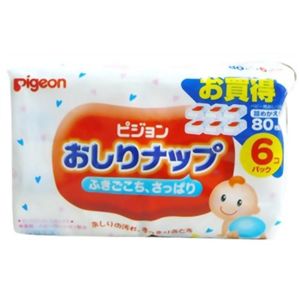 ピジョン おしりナップさっぱり 詰替用 80枚入*6個パック 【12セット】