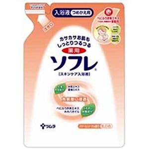 ソフレ スキンケア入浴液つめかえ用 クリーミーソープ 600ml 【7セット】