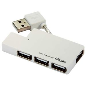 ロアス 4ポートUSB2.0ハブ UH-2234-W(ホワイト) 【7セット】